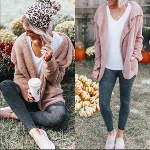 Dusty Pink Soft Fur Hoodie - 5 ⭐️’s